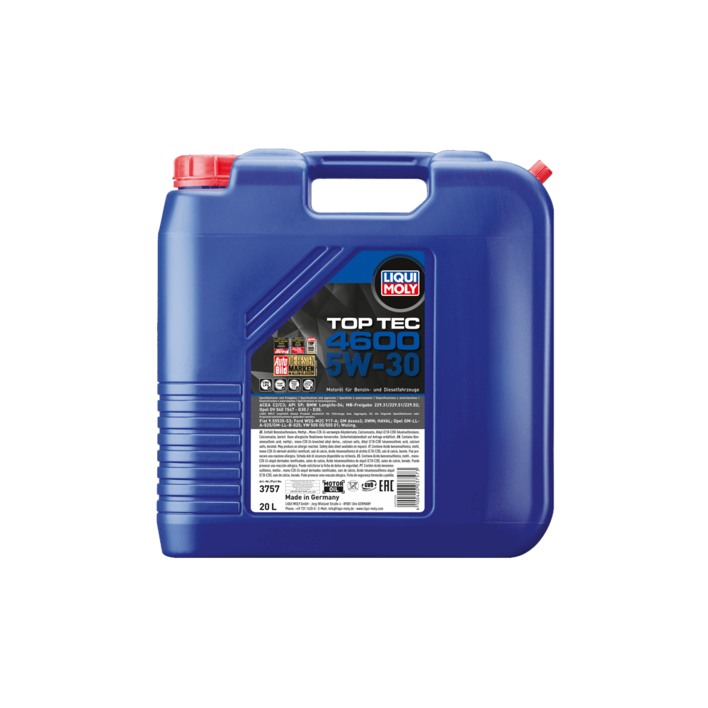 Mootoriõli LIQUI MOLY TOP TEC 4600 5W30 20L