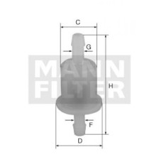 Fuel Filter MANN-FILTER WK 21/2 (10)